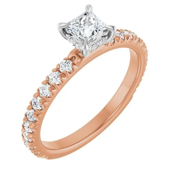Claw-Prong Hidden Halo-Style Engagement Ring Paul James Jewelers Angels Camp, CA