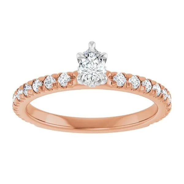 Claw-Prong Hidden Halo-Style Engagement Ring Image 3 Arezzo Jewelers Elmwood Park, IL