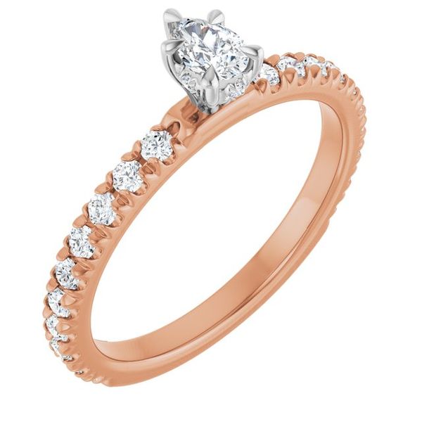 Claw-Prong Hidden Halo-Style Engagement Ring