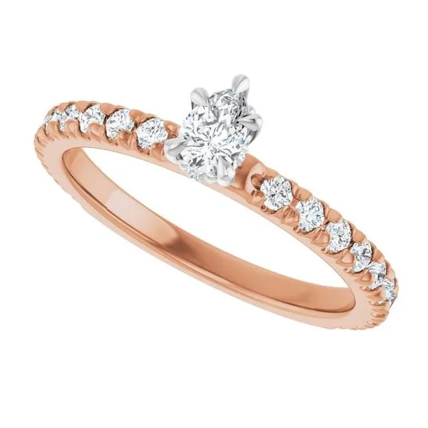 Claw-Prong Hidden Halo-Style Engagement Ring Image 5 J. West Jewelers Round Rock, TX
