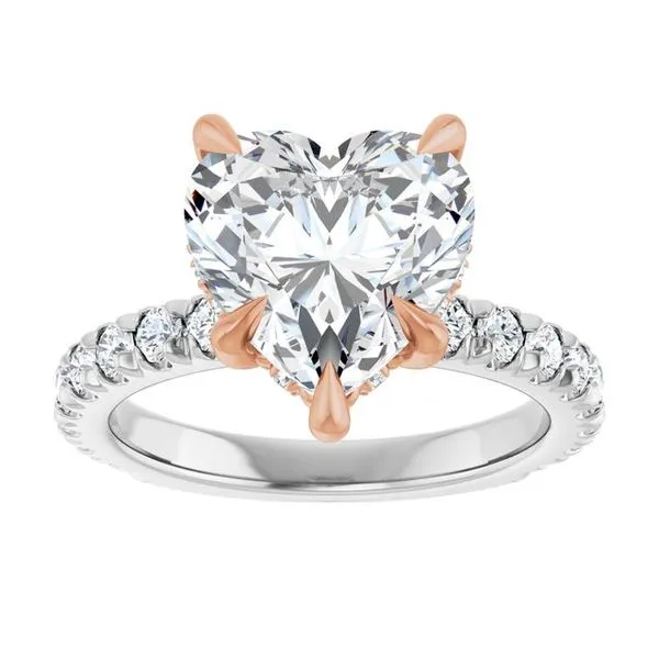 Claw-Prong Hidden Halo-Style Engagement Ring Image 3 Don's Jewelry & Design Washington, IA