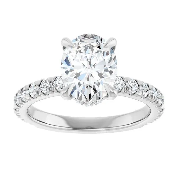 Claw-Prong Hidden Halo-Style Engagement Ring Image 3 Mark Jewellers La Crosse, WI