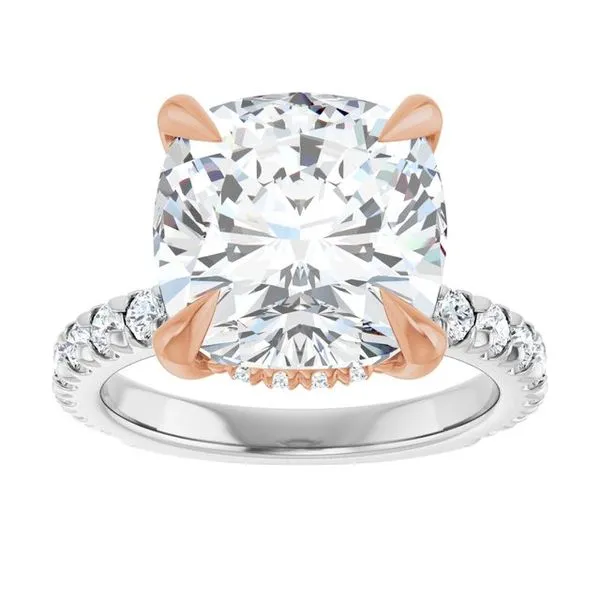 Claw-Prong Hidden Halo-Style Engagement Ring Image 3 Futer Bros Jewelers York, PA