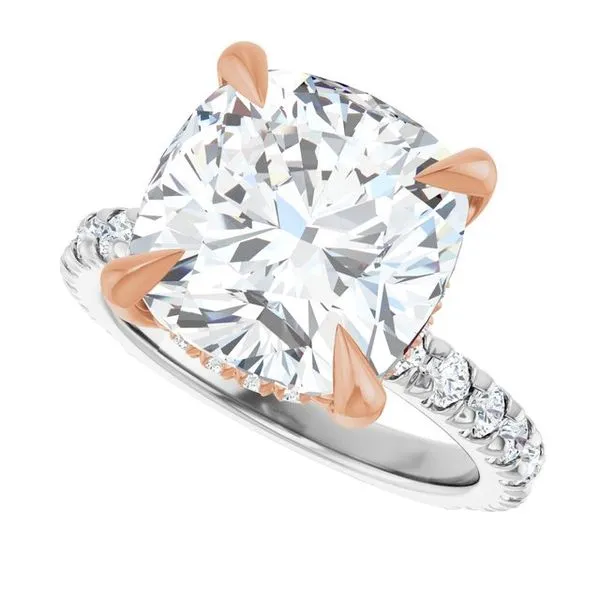 Claw-Prong Hidden Halo-Style Engagement Ring Image 5 Mark Jewellers La Crosse, WI