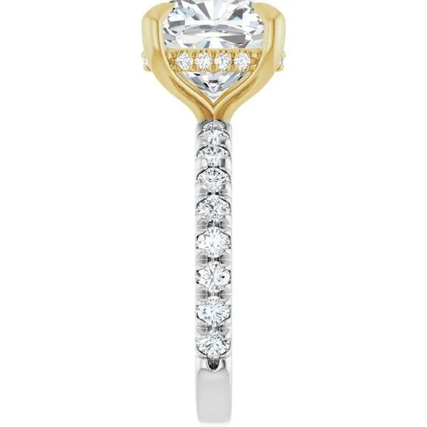 Claw-Prong Hidden Halo-Style Engagement Ring Image 4 Clater Jewelers Louisville, KY