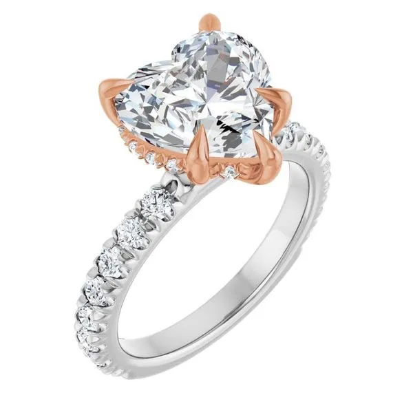 Claw-Prong Hidden Halo-Style Engagement Ring Arezzo Jewelers Elmwood Park, IL