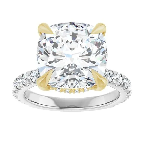 Claw-Prong Hidden Halo-Style Engagement Ring Image 3 Austin's Fine Diamonds & Jewelry Lyndhurst, NJ