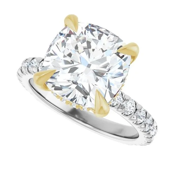 Claw-Prong Hidden Halo-Style Engagement Ring Image 5 Mark Jewellers La Crosse, WI