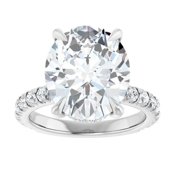 Claw-Prong Hidden Halo-Style Engagement Ring Image 3 Jimmy Smith Jewelers Decatur, AL