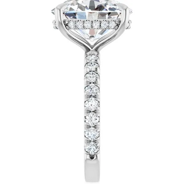 Claw-Prong Hidden Halo-Style Engagement Ring Image 4 Raleigh Diamond Fine Jewelry Raleigh, NC