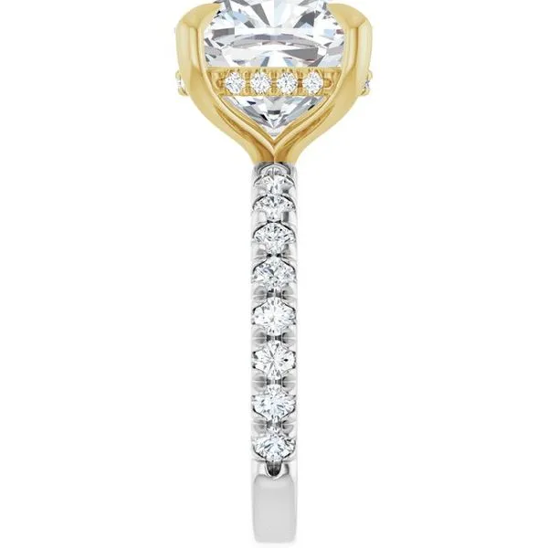 Claw-Prong Hidden Halo-Style Engagement Ring Image 4 Don's Jewelry & Design Washington, IA