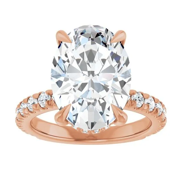 Claw-Prong Hidden Halo-Style Engagement Ring Image 3 Arezzo Jewelers Elmwood Park, IL