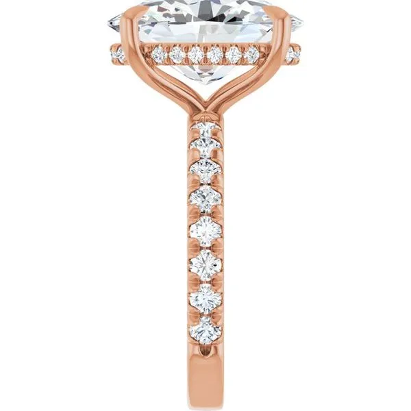 Claw-Prong Hidden Halo-Style Engagement Ring Image 4 Arezzo Jewelers Elmwood Park, IL