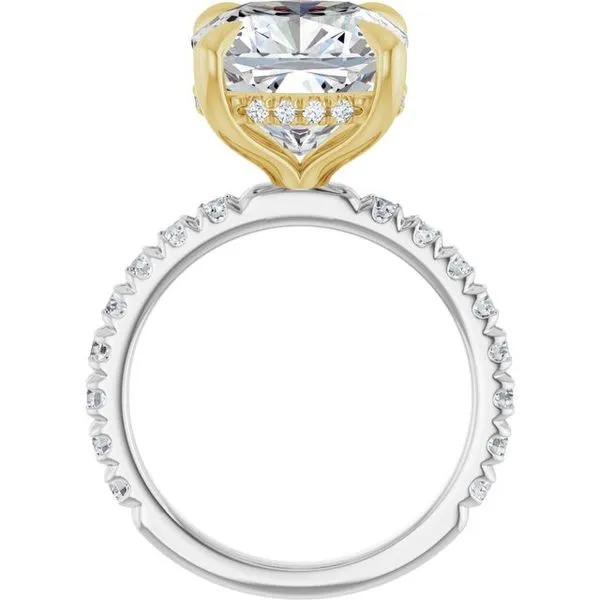 Claw-Prong Hidden Halo-Style Engagement Ring Image 2 JF Jones Jewelers Rochester, NY