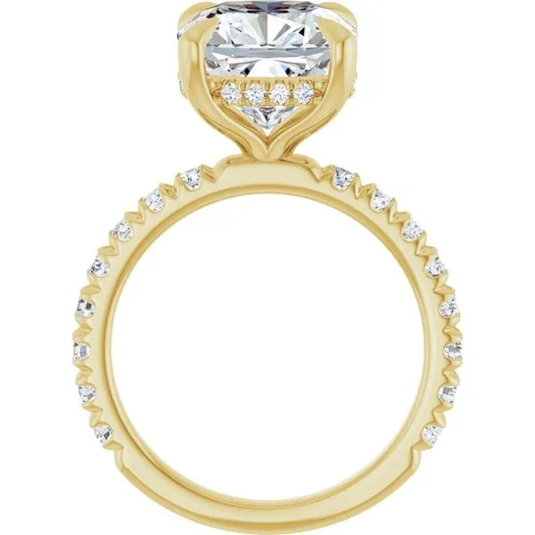 Claw-Prong Hidden Halo-Style Engagement Ring Image 2 Clater Jewelers Louisville, KY
