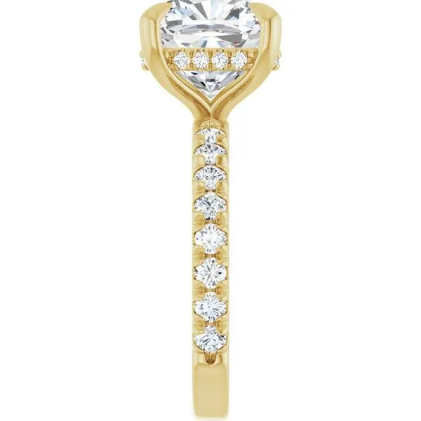 Claw-Prong Hidden Halo-Style Engagement Ring Image 4 JF Jones Jewelers Rochester, NY