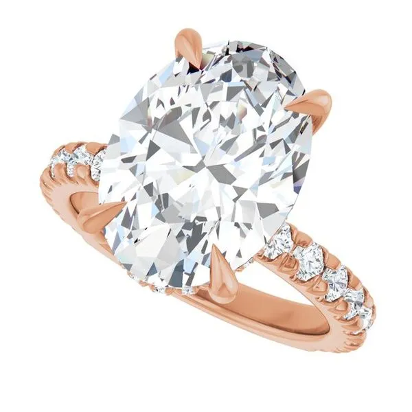 Claw-Prong Hidden Halo-Style Engagement Ring Image 5 Vulcan's Forge LLC KANSAS CITY, MO