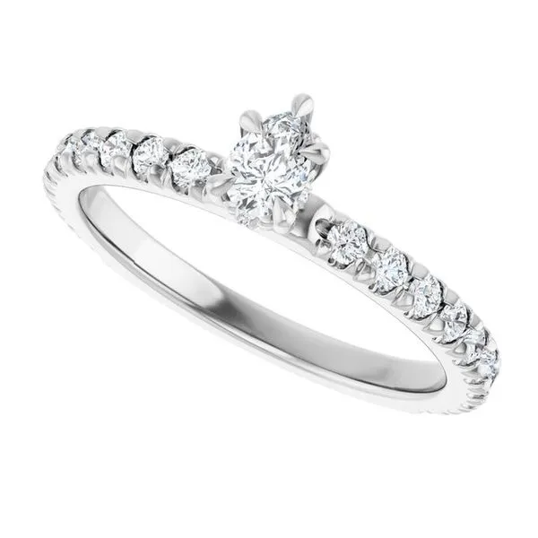 Claw-Prong Hidden Halo-Style Engagement Ring Image 5 Ocean View Jewelers Millville, DE
