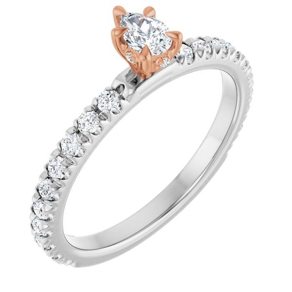 Claw-Prong Hidden Halo-Style Engagement Ring