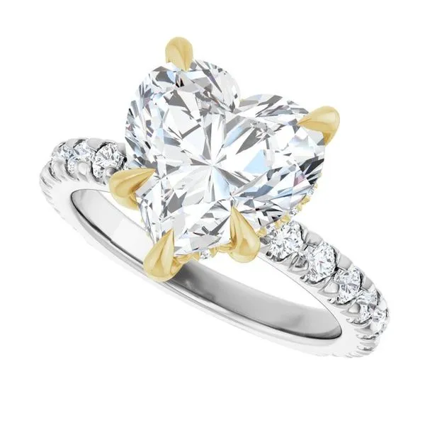 Claw-Prong Hidden Halo-Style Engagement Ring Image 5 Don's Jewelry & Design Washington, IA