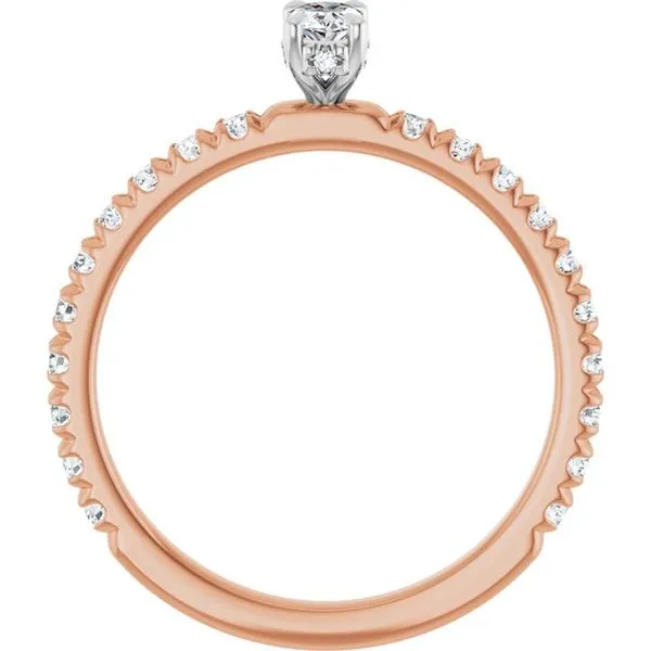 Claw-Prong Hidden Halo-Style Engagement Ring Image 2 Collard Jewelers League City, TX