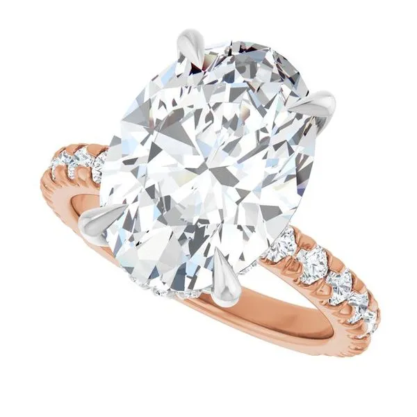 Claw-Prong Hidden Halo-Style Engagement Ring Image 5 Mark Jewellers La Crosse, WI