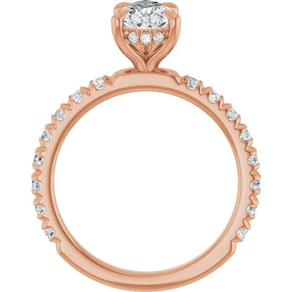 Claw-Prong Hidden Halo-Style Engagement Ring Image 2 Jimmy Smith Jewelers Decatur, AL