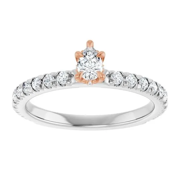 Claw-Prong Hidden Halo-Style Engagement Ring Image 3 Arezzo Jewelers Elmwood Park, IL
