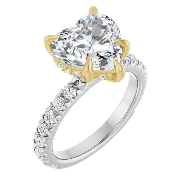 Claw-Prong Hidden Halo-Style Engagement Ring Don's Jewelry & Design Washington, IA