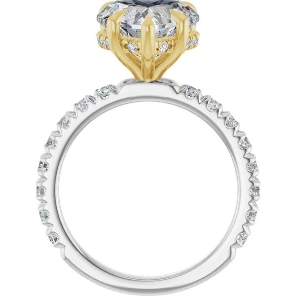 Claw-Prong Hidden Halo-Style Engagement Ring Image 2 J. West Jewelers Round Rock, TX