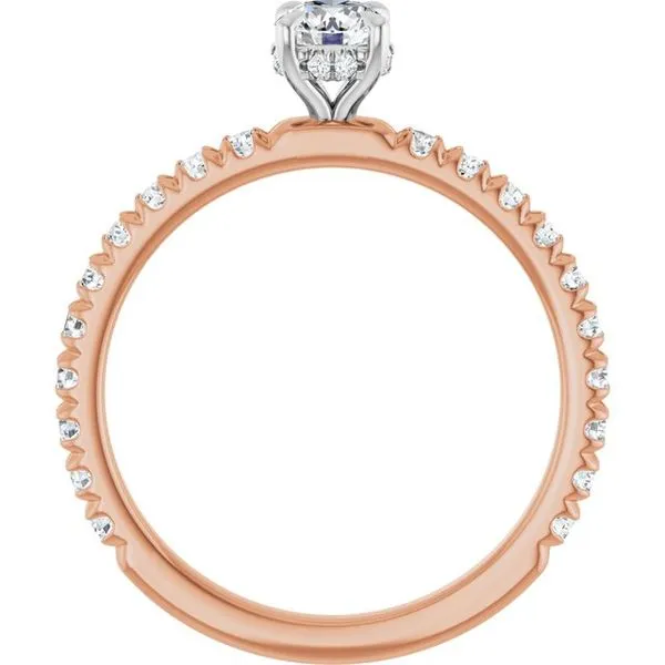 Claw-Prong Hidden Halo-Style Engagement Ring Image 2 JF Jones Jewelers Rochester, NY