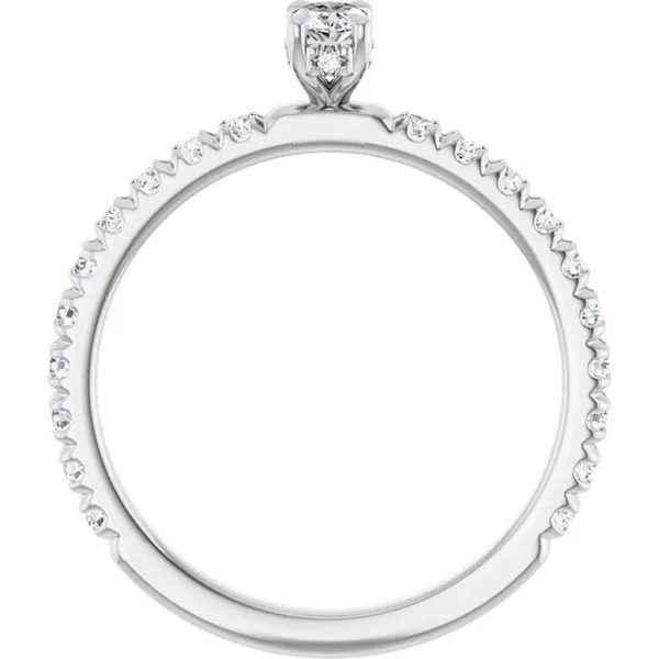 Claw-Prong Hidden Halo-Style Engagement Ring Image 2 Hudson Valley Goldsmith New Paltz, NY