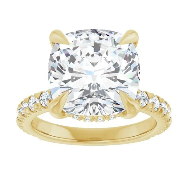 Claw-Prong Hidden Halo-Style Engagement Ring Image 3 Clater Jewelers Louisville, KY