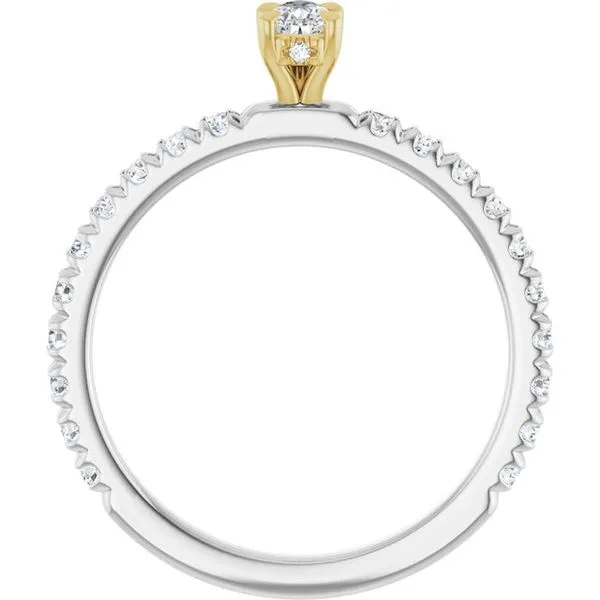 Claw-Prong Hidden Halo-Style Engagement Ring Image 2 Ocean View Jewelers Millville, DE