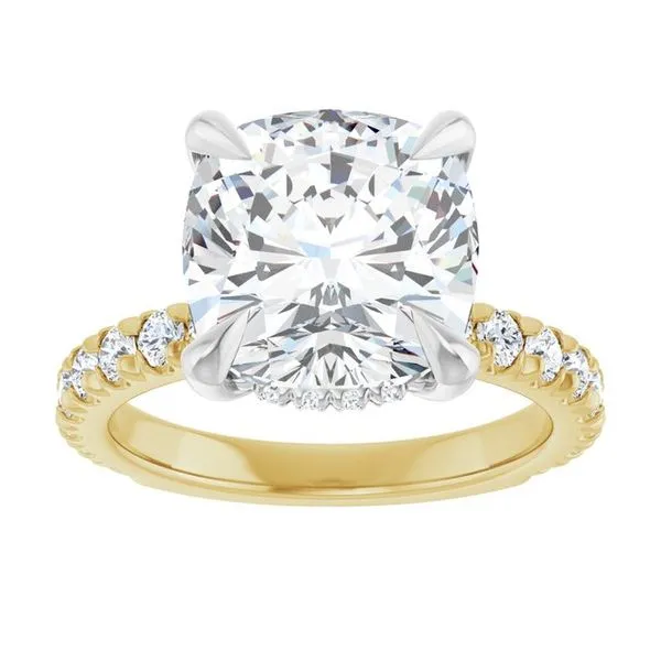 Claw-Prong Hidden Halo-Style Engagement Ring Image 3 Vulcan's Forge LLC KANSAS CITY, MO