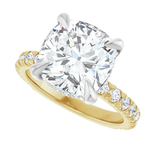 Claw-Prong Hidden Halo-Style Engagement Ring Image 5 Natale Jewelers Sewell, NJ