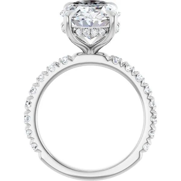 Claw-Prong Hidden Halo-Style Engagement Ring Image 2 Ocean View Jewelers Millville, DE