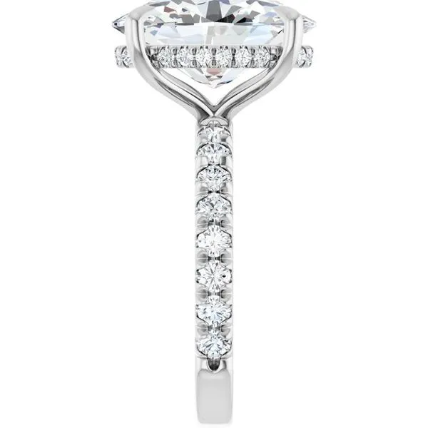 Claw-Prong Hidden Halo-Style Engagement Ring Image 4 Ocean View Jewelers Millville, DE