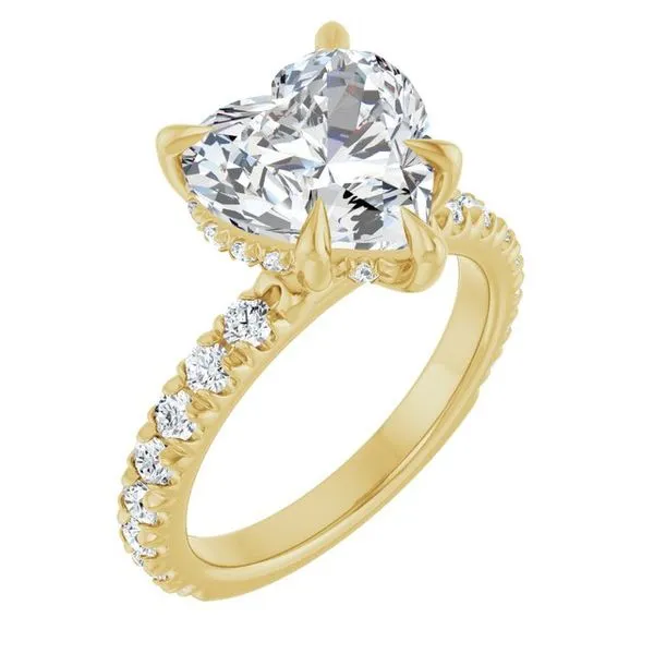 Claw-Prong Hidden Halo-Style Engagement Ring Jimmy Smith Jewelers Decatur, AL