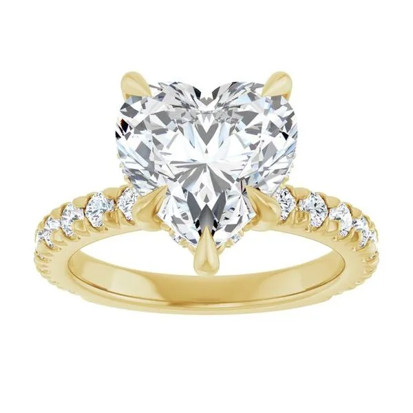 Claw-Prong Hidden Halo-Style Engagement Ring Image 3 Austin's Fine Diamonds & Jewelry Lyndhurst, NJ