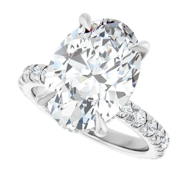 Claw-Prong Hidden Halo-Style Engagement Ring Image 5 Clater Jewelers Louisville, KY