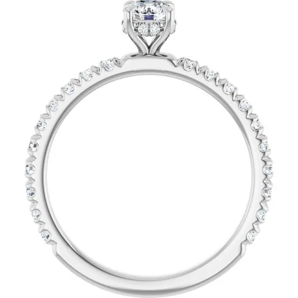 Claw-Prong Hidden Halo-Style Engagement Ring Image 2 The Jewelry Source El Segundo, CA