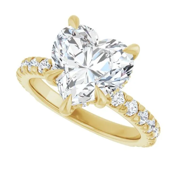 Claw-Prong Hidden Halo-Style Engagement Ring Image 5 Don's Jewelry & Design Washington, IA