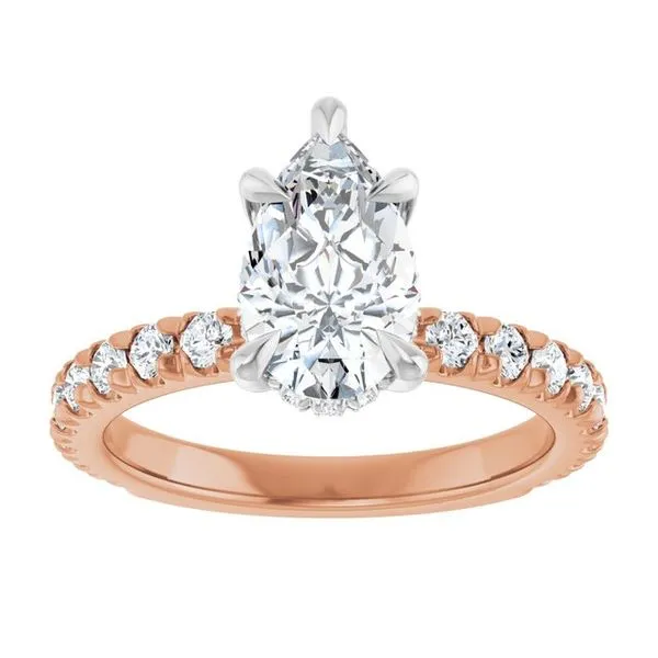 Claw-Prong Hidden Halo-Style Engagement Ring Image 3 JF Jones Jewelers Rochester, NY
