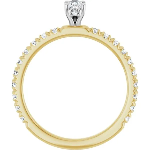 Claw-Prong Hidden Halo-Style Engagement Ring Image 2 Don's Jewelry & Design Washington, IA