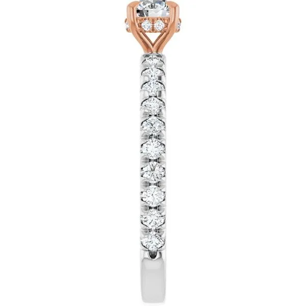 Claw-Prong Hidden Halo-Style Engagement Ring Image 4 Northwood Jewelers Northwood, OH