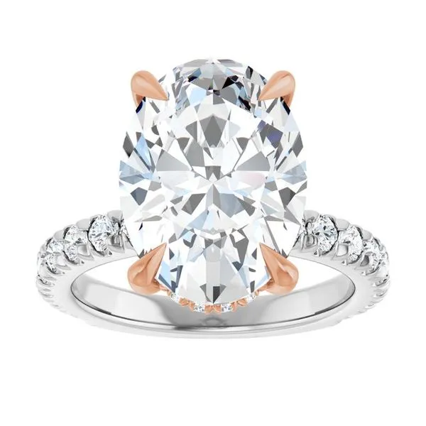 Claw-Prong Hidden Halo-Style Engagement Ring Image 3 Northwood Jewelers Northwood, OH