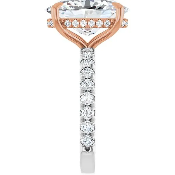 Claw-Prong Hidden Halo-Style Engagement Ring Image 4 Northwood Jewelers Northwood, OH