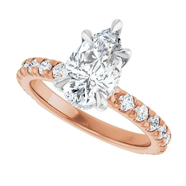 Claw-Prong Hidden Halo-Style Engagement Ring Image 5 Michael Szwed Jewelers Longmeadow, MA