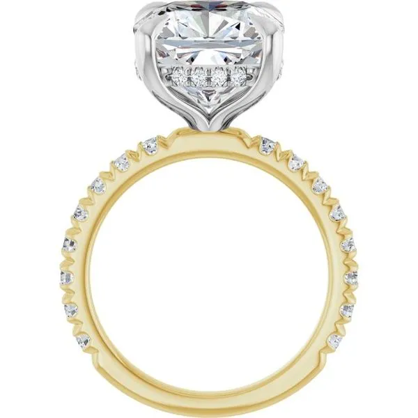 Claw-Prong Hidden Halo-Style Engagement Ring Image 2 Don's Jewelry & Design Washington, IA
